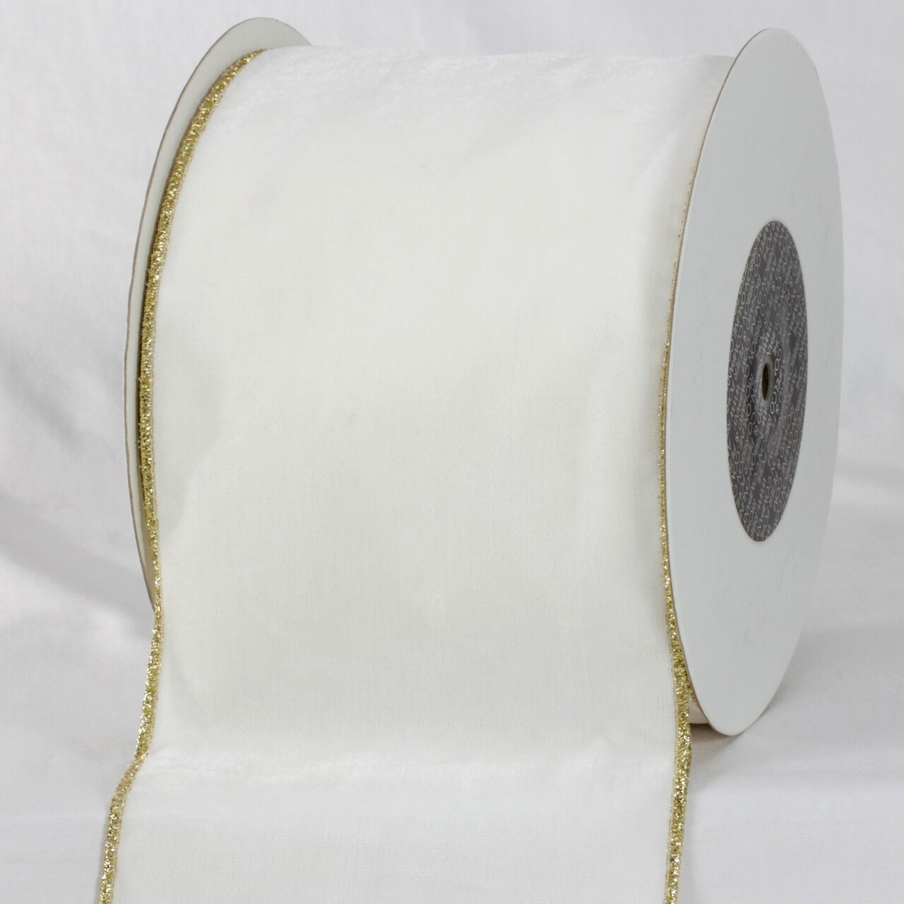 The Ribbon People Ivory Woven Edge Soft Velvet Ribbon 6" x 20 Yards